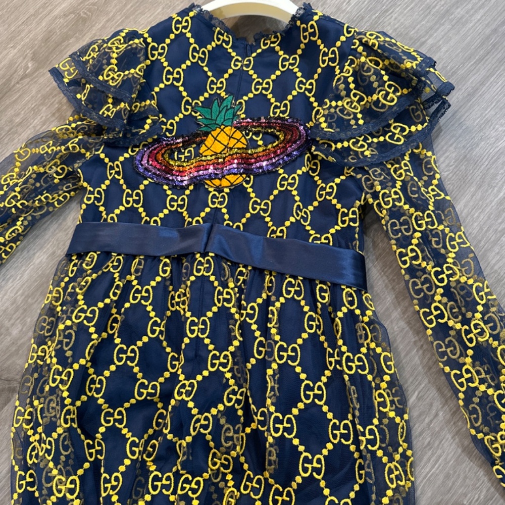 Price Drop ❤️ Gucci Tulle GG logo dress with sequin embroidery - Picture 13 of 14